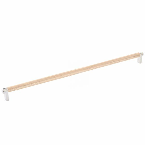 Emtek - Select Cabinet Pull 18 Inch C-C, Rectangular Stem, Knurled Bar