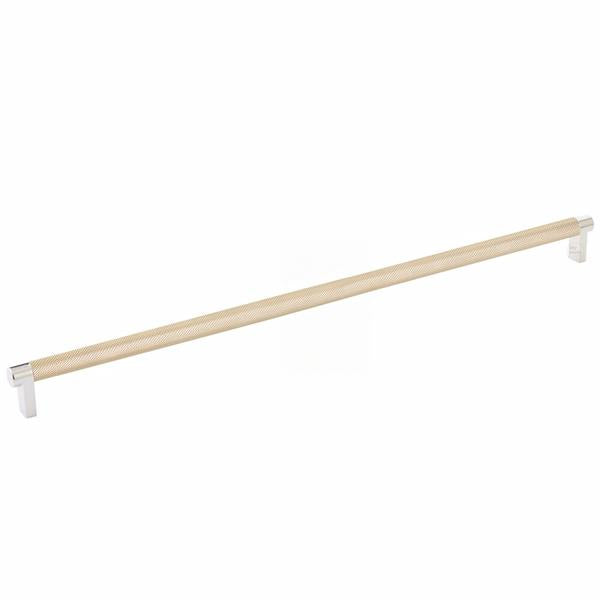 Emtek - Select Cabinet Pull 18 Inch C-C, Rectangular Stem, Knurled Bar