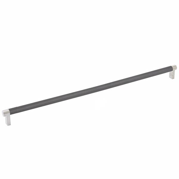 Emtek - Select Cabinet Pull 18 Inch C-C, Rectangular Stem, Knurled Bar