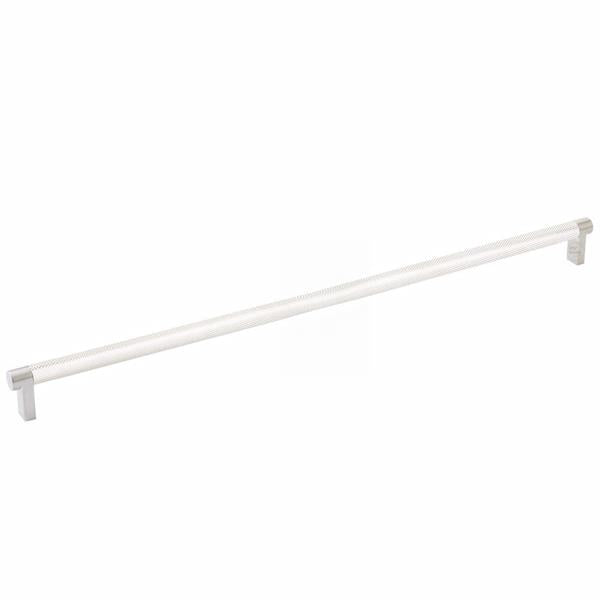 Emtek - Select Cabinet Pull 18 Inch C-C, Rectangular Stem, Knurled Bar