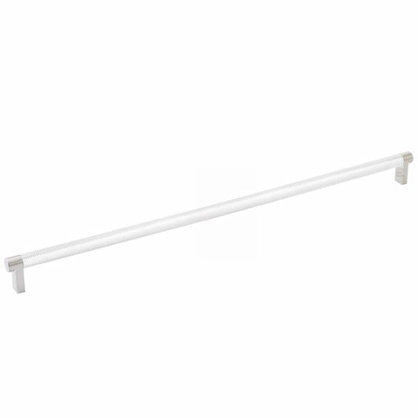 Emtek - Select Cabinet Pull 18 Inch C-C, Rectangular Stem, Knurled Bar