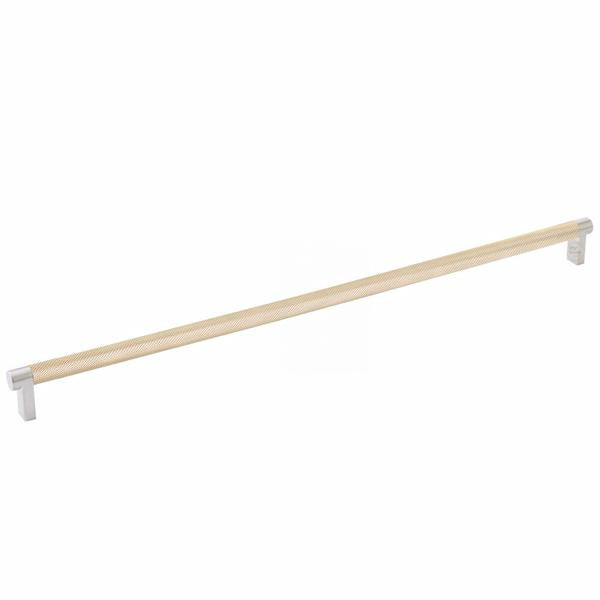 Emtek - Select Cabinet Pull 18 Inch C-C, Rectangular Stem, Knurled Bar