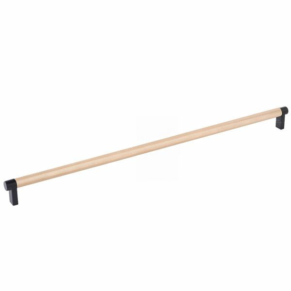 Emtek - Select Cabinet Pull 18 Inch C-C, Rectangular Stem, Knurled Bar