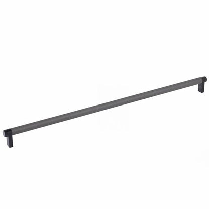 Emtek - Select Cabinet Pull 18 Inch C-C, Rectangular Stem, Knurled Bar