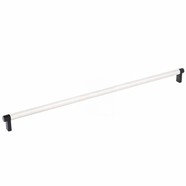 Emtek - Select Cabinet Pull 18 Inch C-C, Rectangular Stem, Knurled Bar
