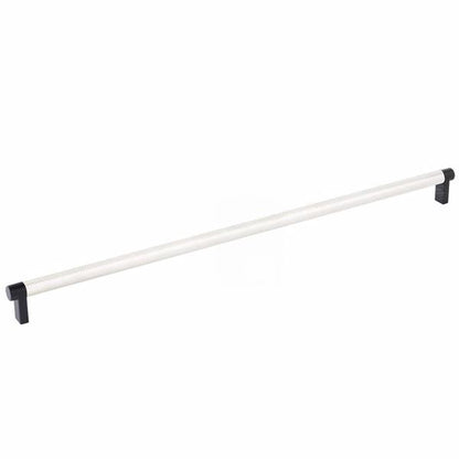 Emtek - Select Cabinet Pull 18 Inch C-C, Rectangular Stem, Knurled Bar