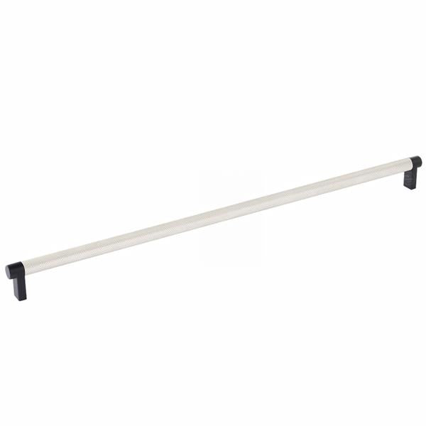 Emtek - Select Cabinet Pull 18 Inch C-C, Rectangular Stem, Knurled Bar
