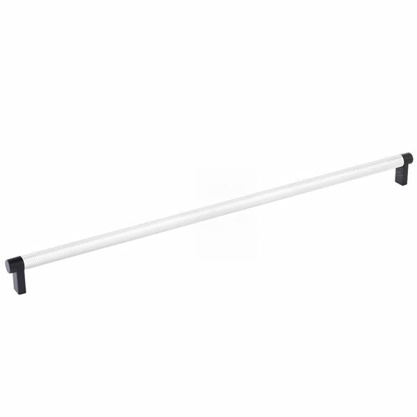 Emtek - Select Cabinet Pull 18 Inch C-C, Rectangular Stem, Knurled Bar