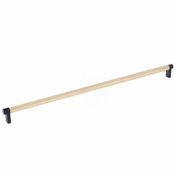 Emtek - Select Cabinet Pull 18 Inch C-C, Rectangular Stem, Knurled Bar