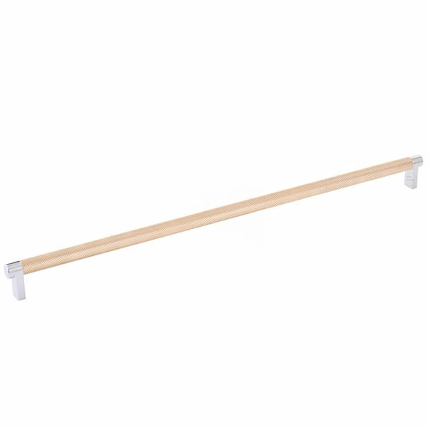 Emtek - Select Cabinet Pull 18 Inch C-C, Rectangular Stem, Knurled Bar