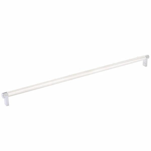 Emtek - Select Cabinet Pull 18 Inch C-C, Rectangular Stem, Knurled Bar