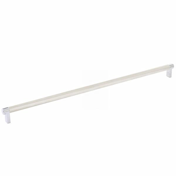 Emtek - Select Cabinet Pull 18 Inch C-C, Rectangular Stem, Knurled Bar