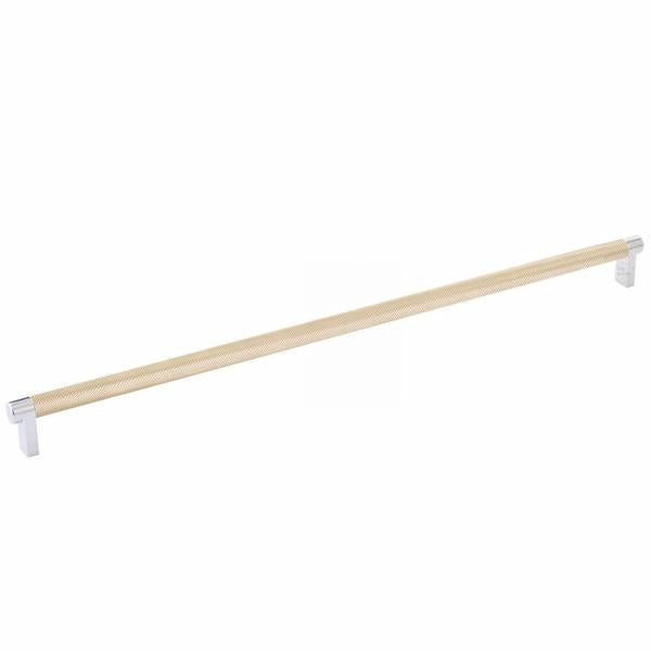 Emtek - Select Cabinet Pull 18 Inch C-C, Rectangular Stem, Knurled Bar