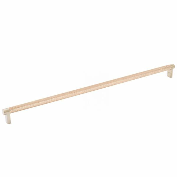Emtek - Select Cabinet Pull 18 Inch C-C, Rectangular Stem, Knurled Bar