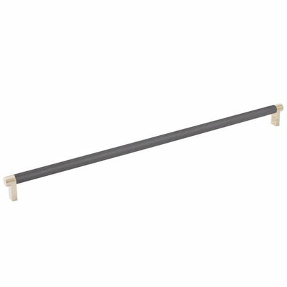 Emtek - Select Cabinet Pull 18 Inch C-C, Rectangular Stem, Knurled Bar