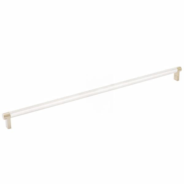 Emtek - Select Cabinet Pull 18 Inch C-C, Rectangular Stem, Knurled Bar