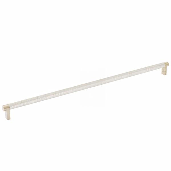 Emtek - Select Cabinet Pull 18 Inch C-C, Rectangular Stem, Knurled Bar