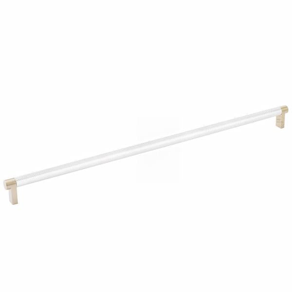 Emtek - Select Cabinet Pull 18 Inch C-C, Rectangular Stem, Knurled Bar