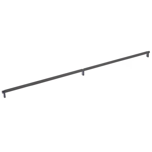 Emtek - Select Cabinet Pull 36 Inch C-C, Rectangular Stem, Knurled Bar
