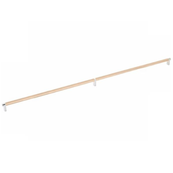 Emtek - Select Cabinet Pull 36 Inch C-C, Rectangular Stem, Knurled Bar