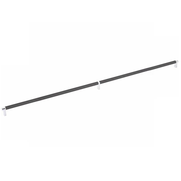 Emtek - Select Cabinet Pull 36 Inch C-C, Rectangular Stem, Knurled Bar