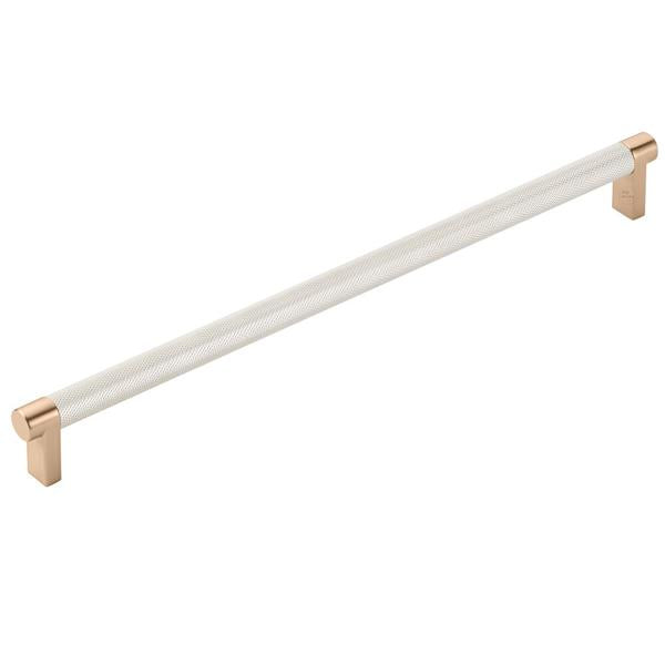 Emtek - Select Appliance Pull 12 Inch C-C, Rectangular Stem, Knurled Bar