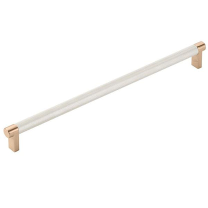 Emtek - Select Appliance Pull 12 Inch C-C, Rectangular Stem, Knurled Bar