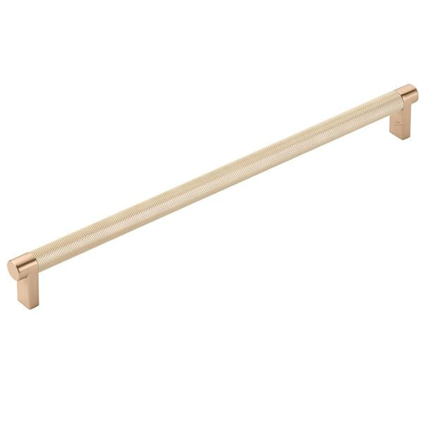 Emtek - Select Appliance Pull 12 Inch C-C, Rectangular Stem, Knurled Bar