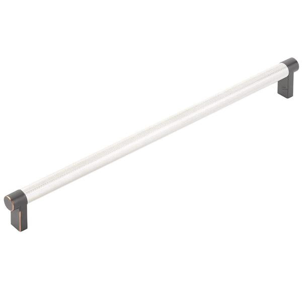 Emtek - Select Appliance Pull 12 Inch C-C, Rectangular Stem, Knurled Bar