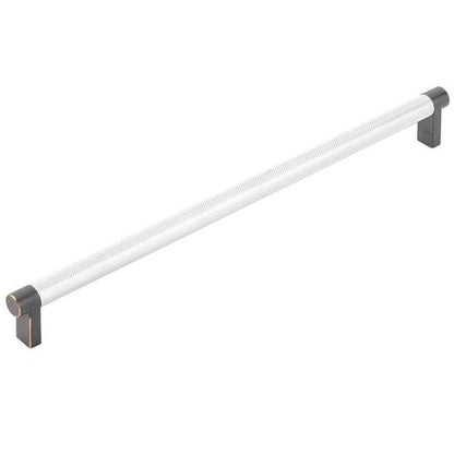 Emtek - Select Appliance Pull 12 Inch C-C, Rectangular Stem, Knurled Bar