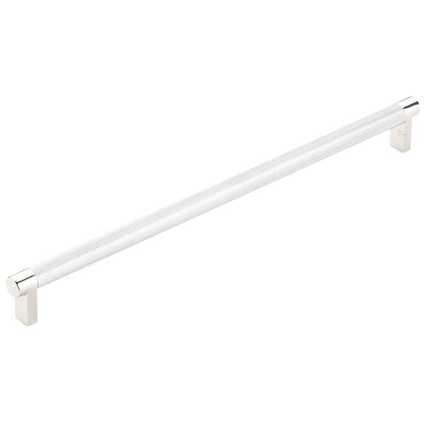 Emtek - Select Appliance Pull 12 Inch C-C, Rectangular Stem, Knurled Bar
