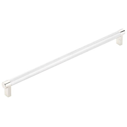 Emtek - Select Appliance Pull 12 Inch C-C, Rectangular Stem, Knurled Bar