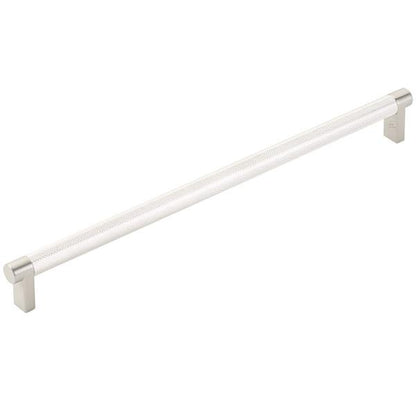 Emtek - Select Appliance Pull 12 Inch C-C, Rectangular Stem, Knurled Bar