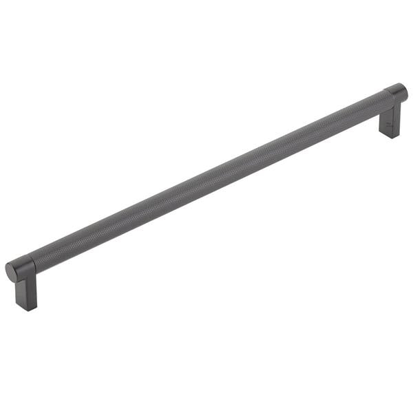 Emtek - Select Appliance Pull 12 Inch C-C, Rectangular Stem, Knurled Bar