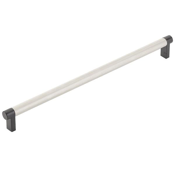 Emtek - Select Appliance Pull 12 Inch C-C, Rectangular Stem, Knurled Bar