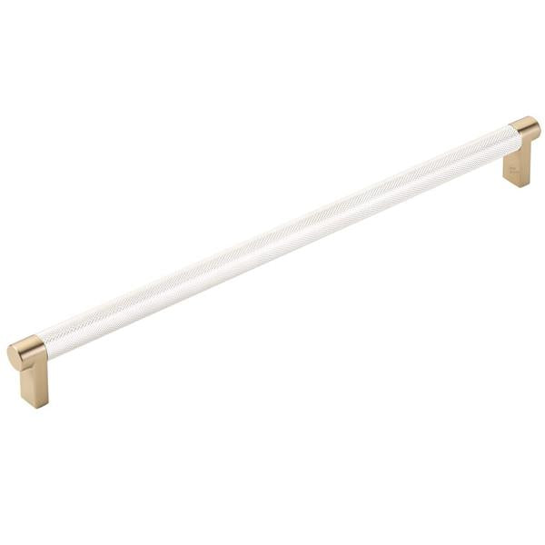 Emtek - Select Appliance Pull 12 Inch C-C, Rectangular Stem, Knurled Bar