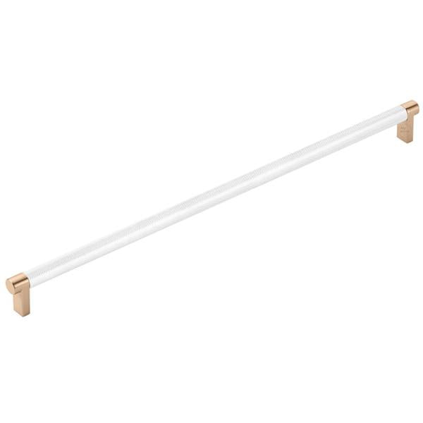 Emtek - Select Appliance Pull 18 Inch C-C, Rectangular Stem, Knurled Bar
