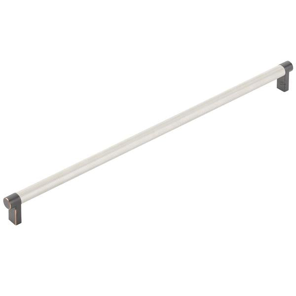 Emtek - Select Appliance Pull 18 Inch C-C, Rectangular Stem, Knurled Bar