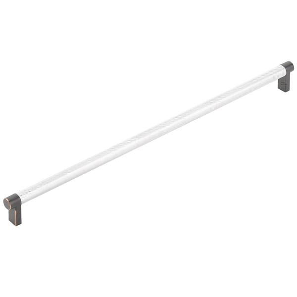 Emtek - Select Appliance Pull 18 Inch C-C, Rectangular Stem, Knurled Bar