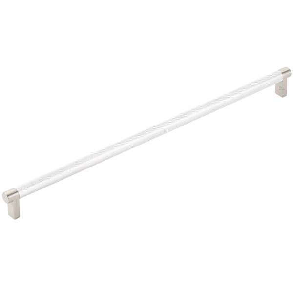 Emtek - Select Appliance Pull 18 Inch C-C, Rectangular Stem, Knurled Bar