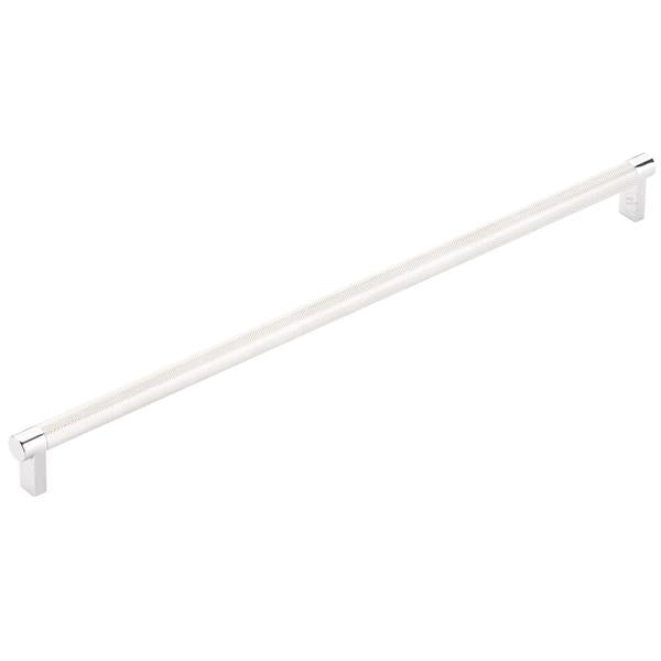 Emtek - Select Appliance Pull 18 Inch C-C, Rectangular Stem, Knurled Bar