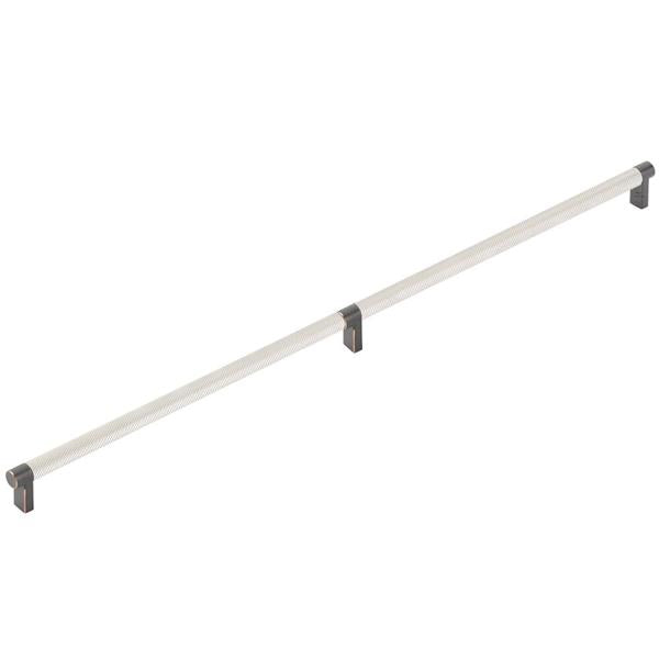 Emtek - Select Appliance Pull 24 Inch C-C, Rectangular Stem, Knurled Bar