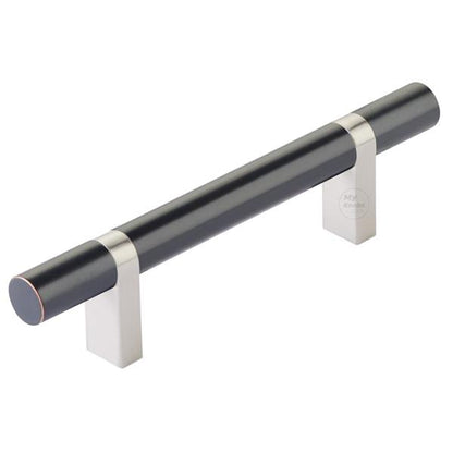 Emtek - Select Bar Cabinet Pull 3-1/2 Inch C-C, Rectangular Bar Stem, Smooth Bar
