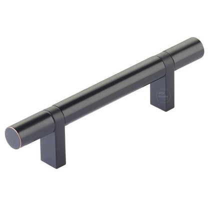 Emtek - Select Bar Cabinet Pull 3-1/2 Inch C-C, Rectangular Bar Stem, Smooth Bar