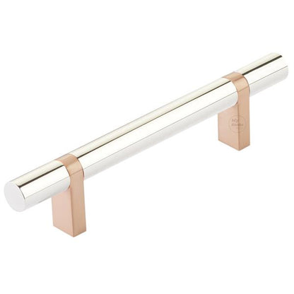 Emtek - Select Bar Cabinet Pull 4 Inch C-C, Rectangular Bar Stem, Smooth Bar