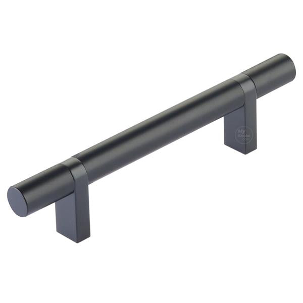 Emtek - Select Bar Cabinet Pull 4 Inch C-C, Rectangular Bar Stem, Smooth Bar