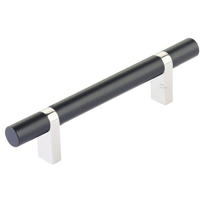 Emtek - Select Bar Cabinet Pull 4 Inch C-C, Rectangular Bar Stem, Smooth Bar
