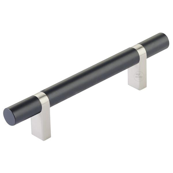 Emtek - Select Bar Cabinet Pull 4 Inch C-C, Rectangular Bar Stem, Smooth Bar