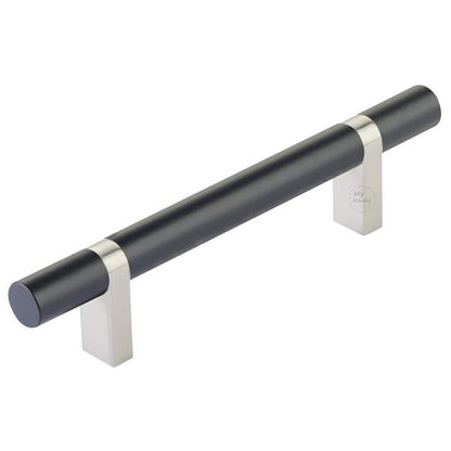 Emtek - Select Bar Cabinet Pull 4 Inch C-C, Rectangular Bar Stem, Smooth Bar