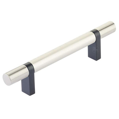 Emtek - Select Bar Cabinet Pull 4 Inch C-C, Rectangular Bar Stem, Smooth Bar